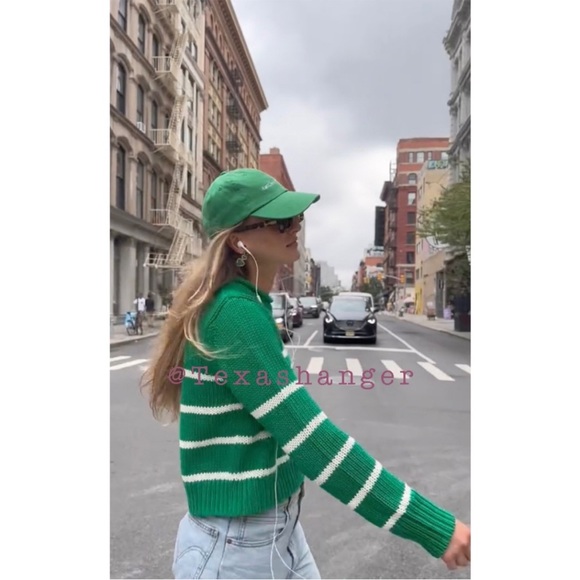 NWT La Ligne Mini Marin Sweater Striped Knit Cotton Crop small - Picture 3 of 11